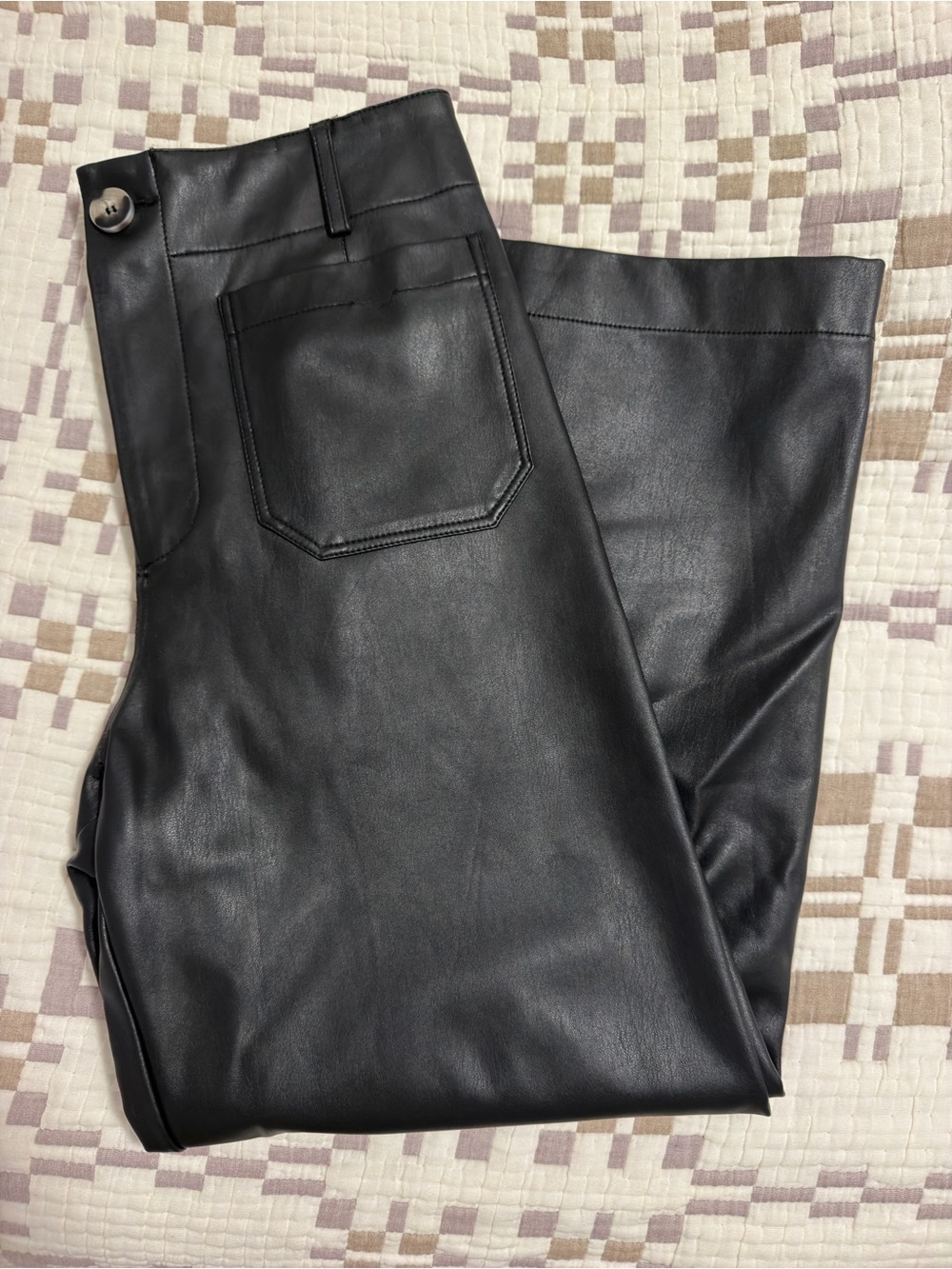 Maeve Colette Faux Leather Full Length Pants